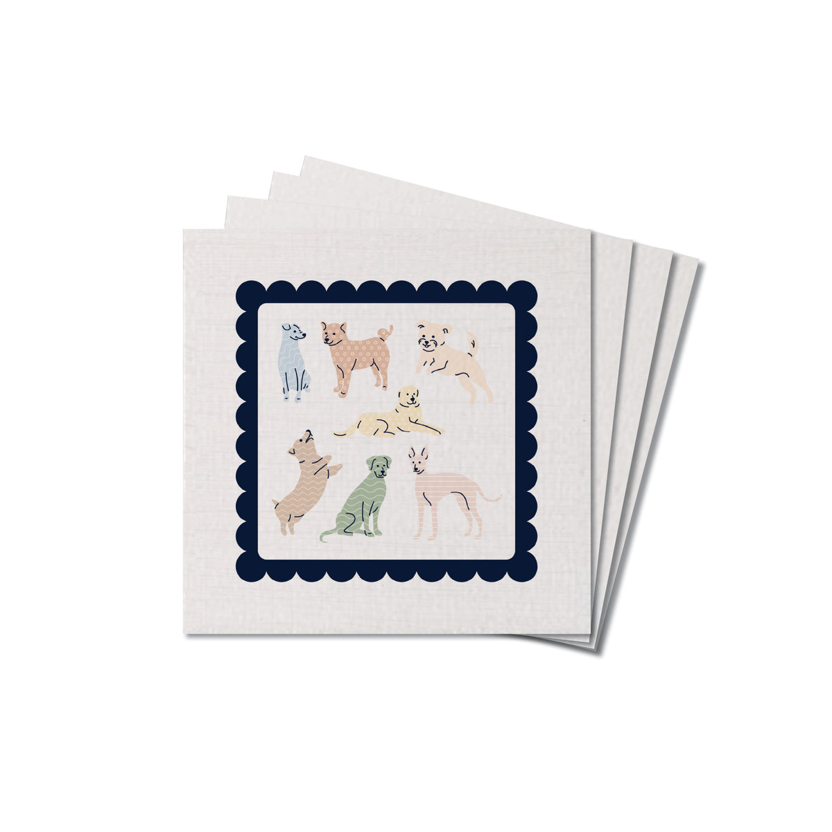 Dogs Stamp Coaster Set