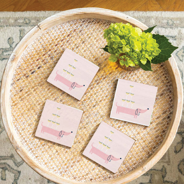 Wine Loving Pup Coaster Set