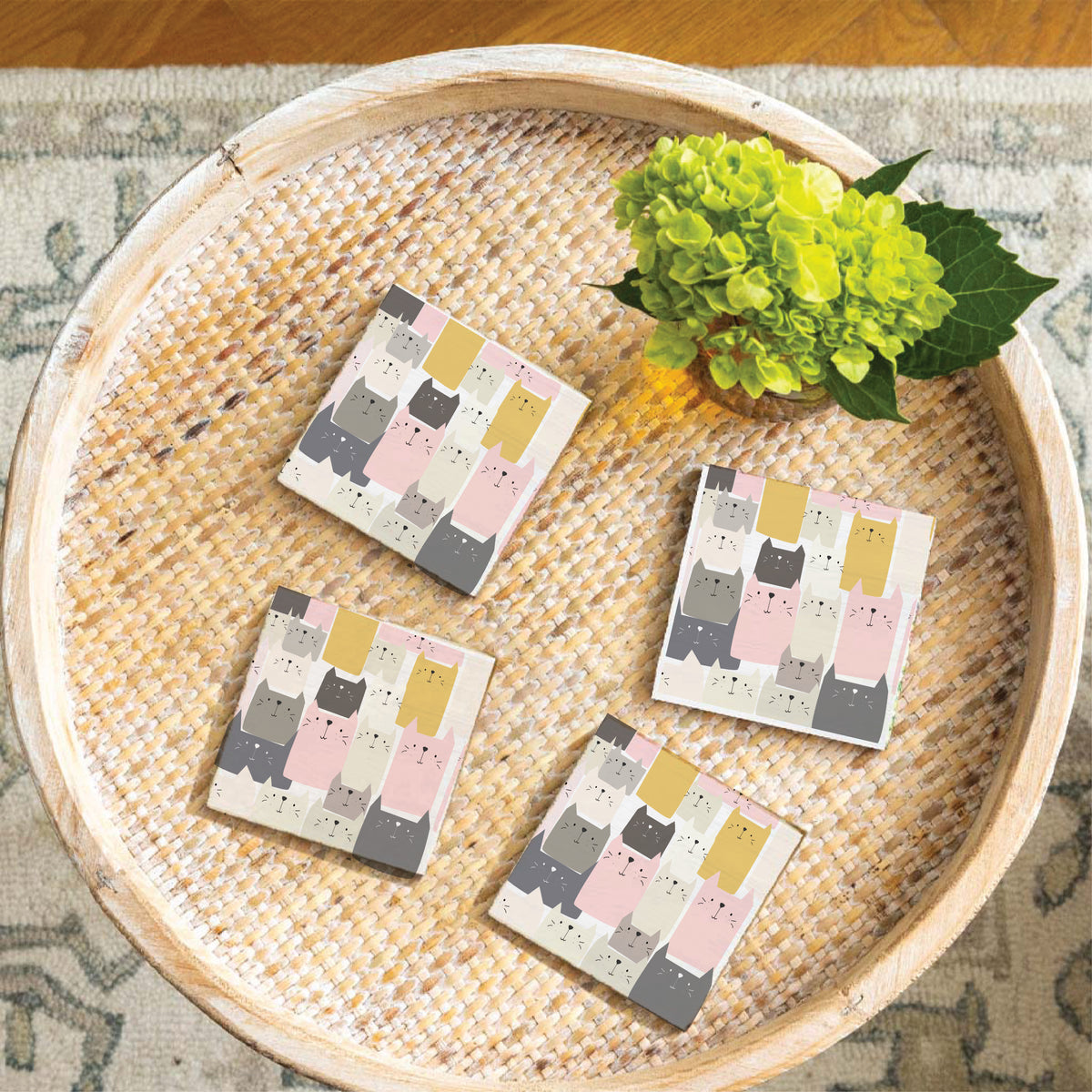 Cats Coaster Set