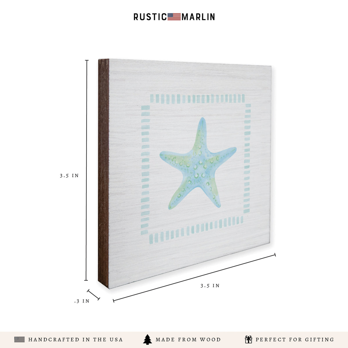 Seafoam Starfish Coaster Set