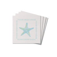 Seafoam Starfish Coaster Set