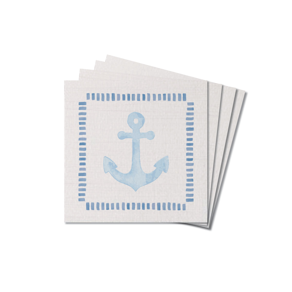 Blue Anchor Coaster Set