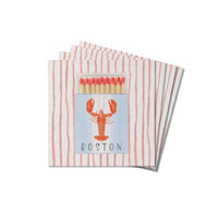 Boston Lobster Match Box Coaster Set