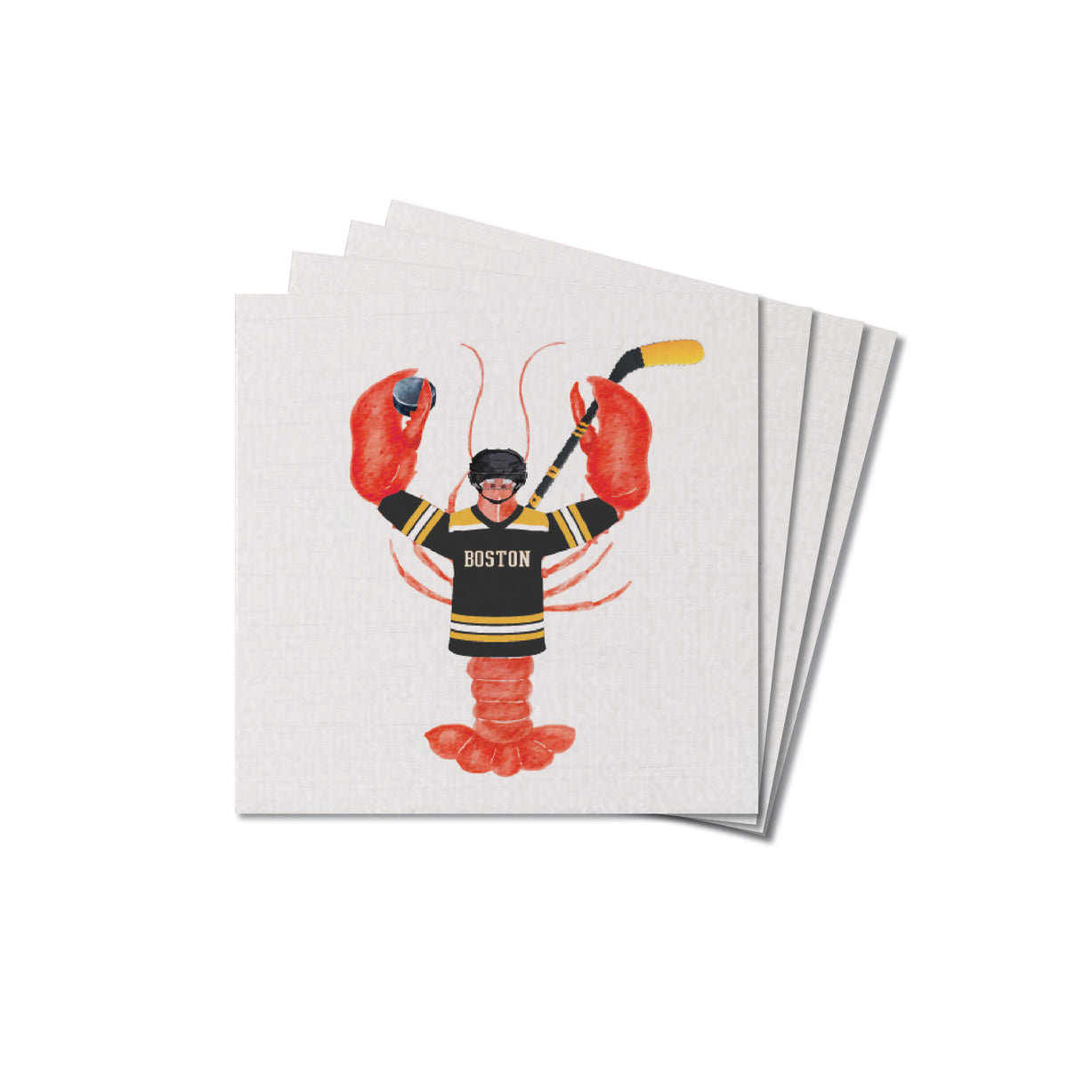 Boston Hockey Lobster Coaster Set