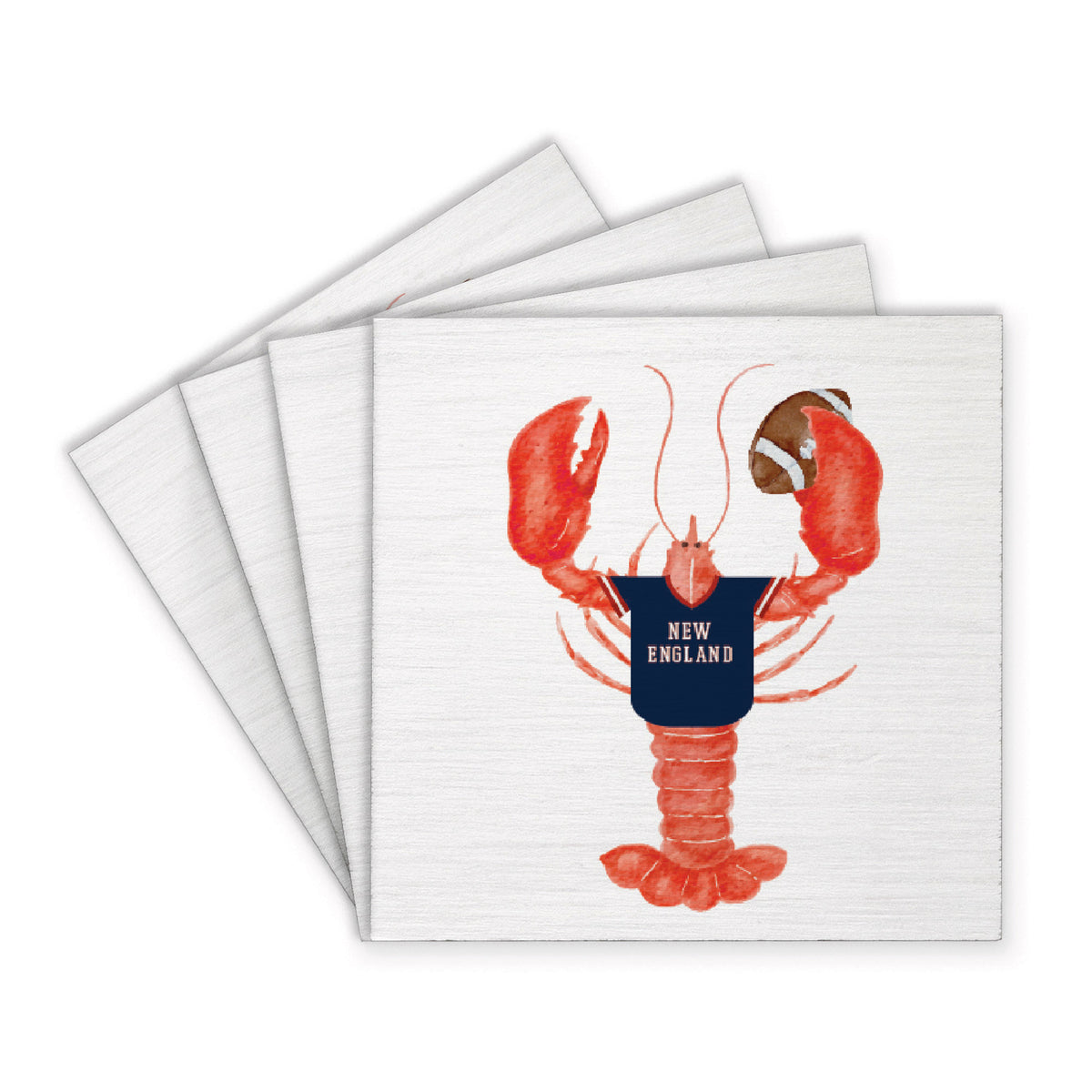 New England Football Lobster Coaster Set