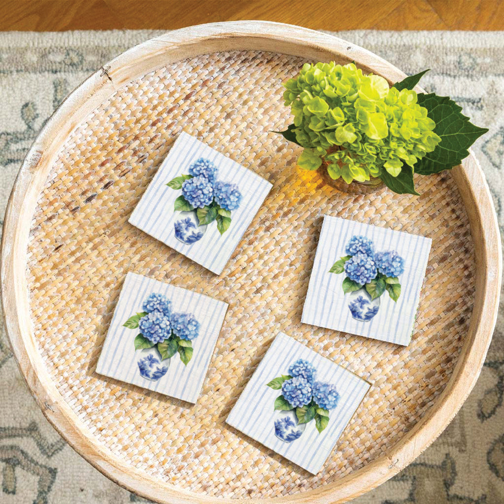 Hydrangea Vase Coaster Set