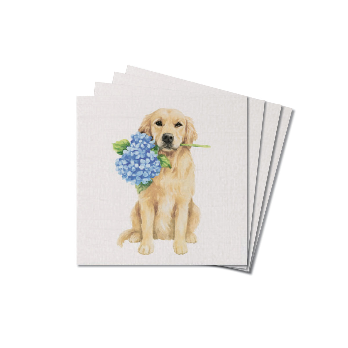Hydrangea Dog Coaster Set