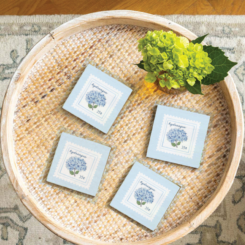 Hydrangea Stamp Coaster Set