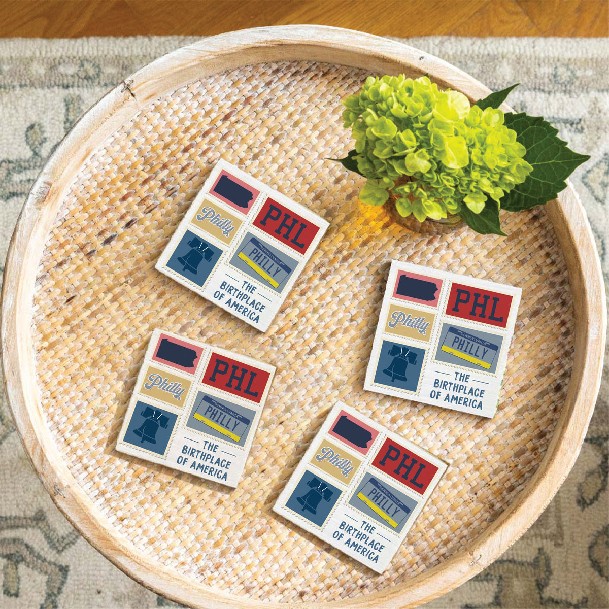 Philly Stamps Birthplace Coaster Set