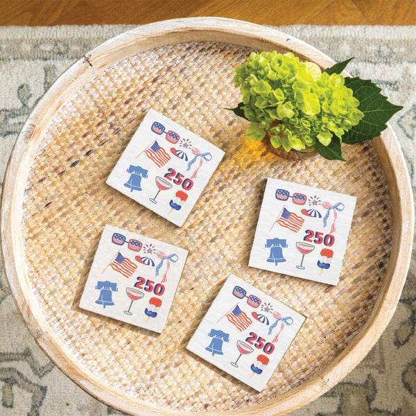 Philly America 250 Icons Coaster Set