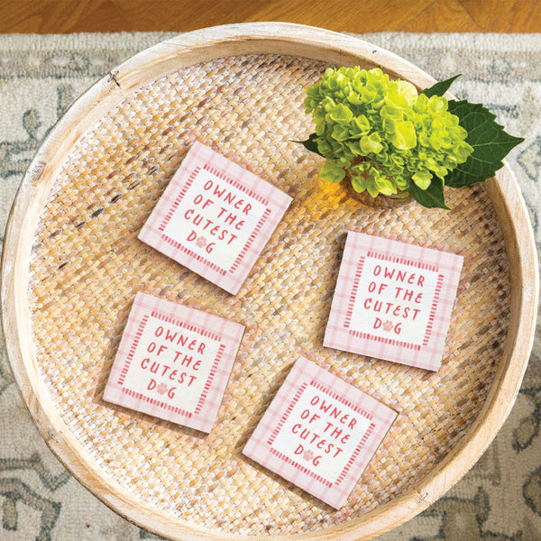 Owner Of The Cutest Dog Coaster Set