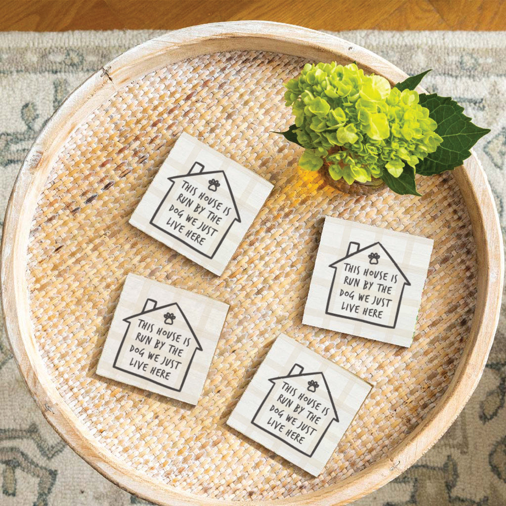 House Run By Dog Coaster Set