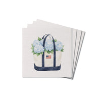 Hydrangea Flag Boat Tote Coaster Set