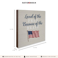 Land of the Free Waving Flag Coaster Set
