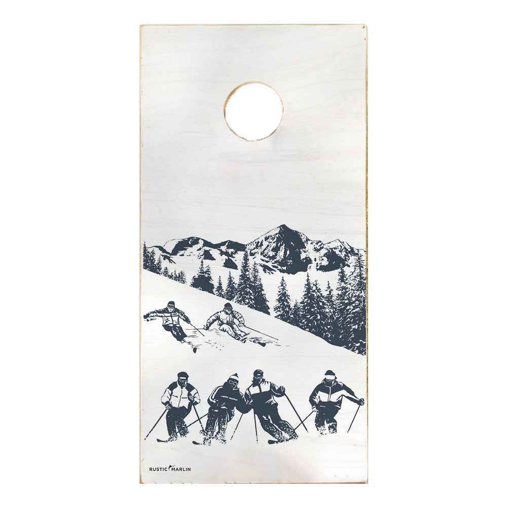 Retro Ski Run Cornhole Game Set