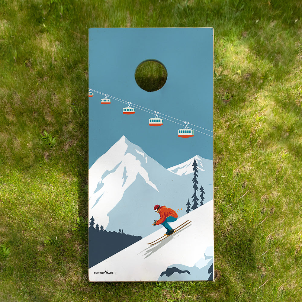 Bluebird Ski Day Cornhole Game Set