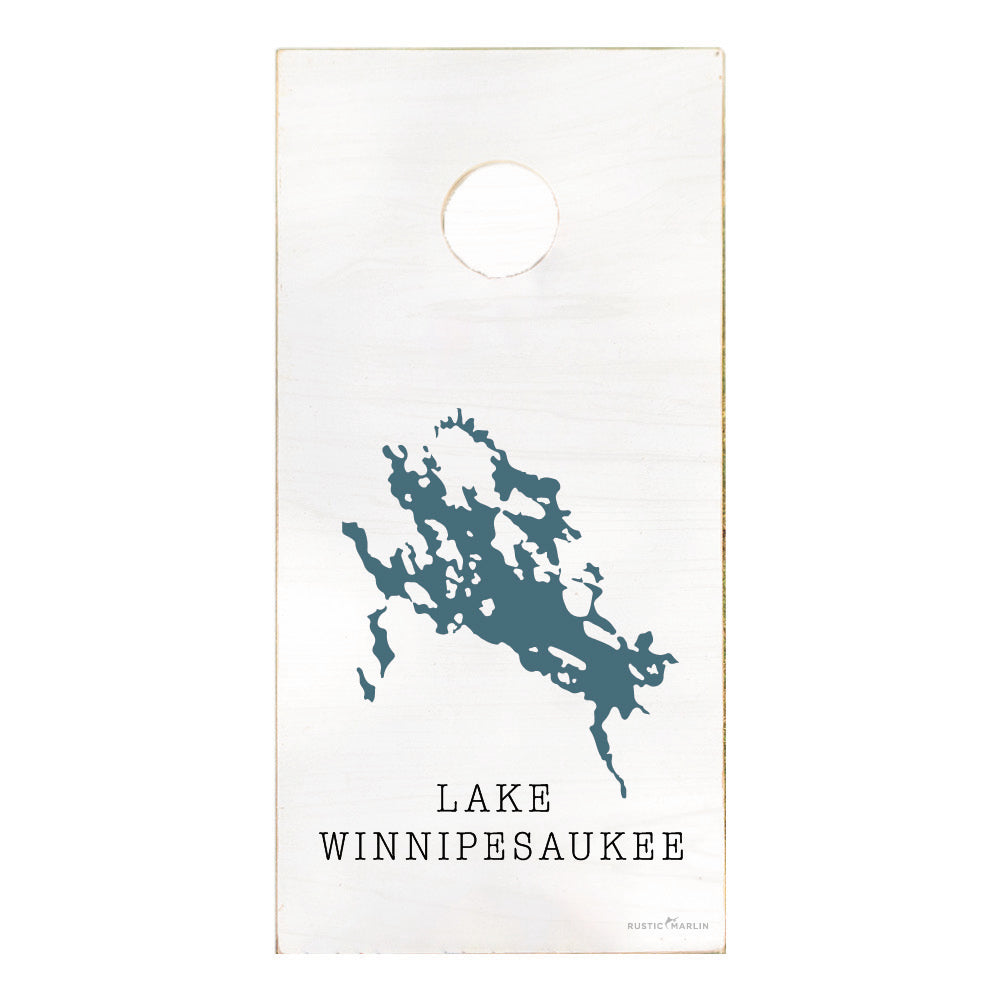 Lake Winnipesaukee Personalized Cornhole Game Set