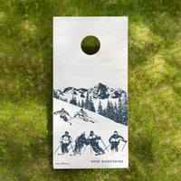 Retro Ski Run Personalized Cornhole Game Set