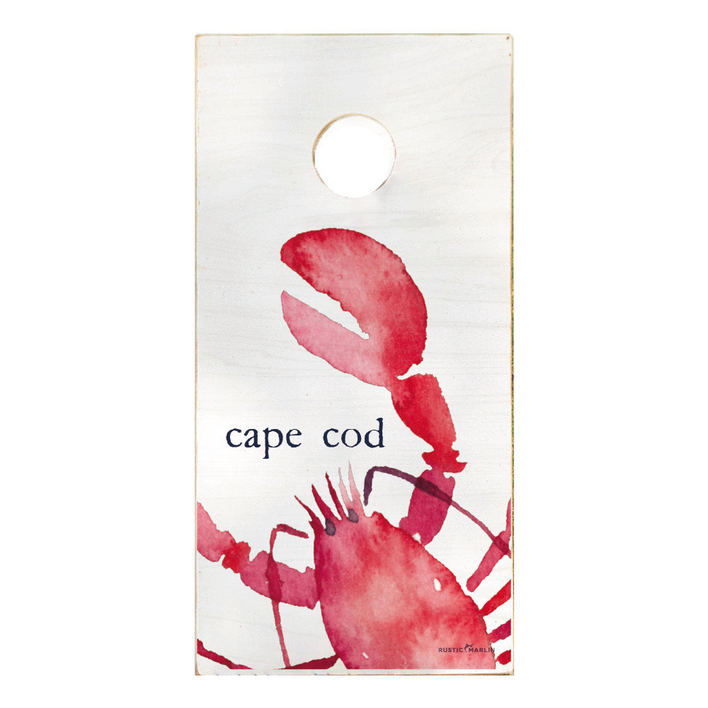 Watercolor Lobster Personalized Cornhole Game Set