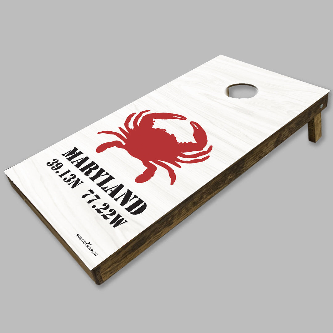 Red Crab Personalized Cornhole Set