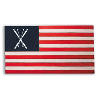 Crossed Skis American Flag
