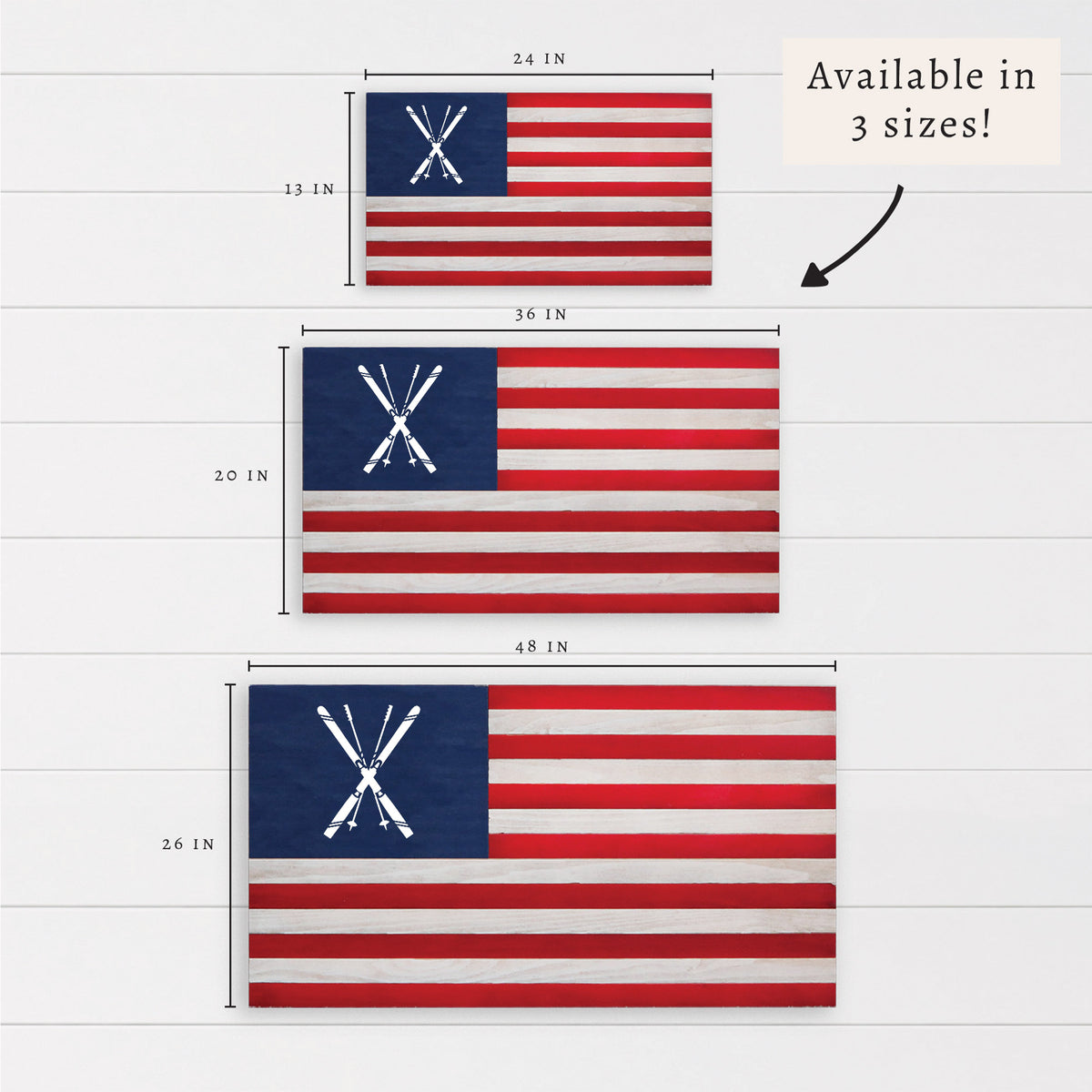 Ski American Flag