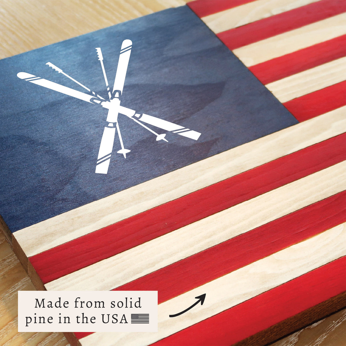 Ski American Flag