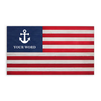 Anchor Personalized American Flag