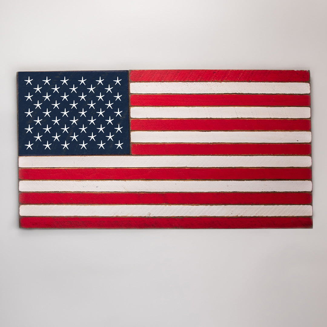 50 Starfish Wooden American Flag