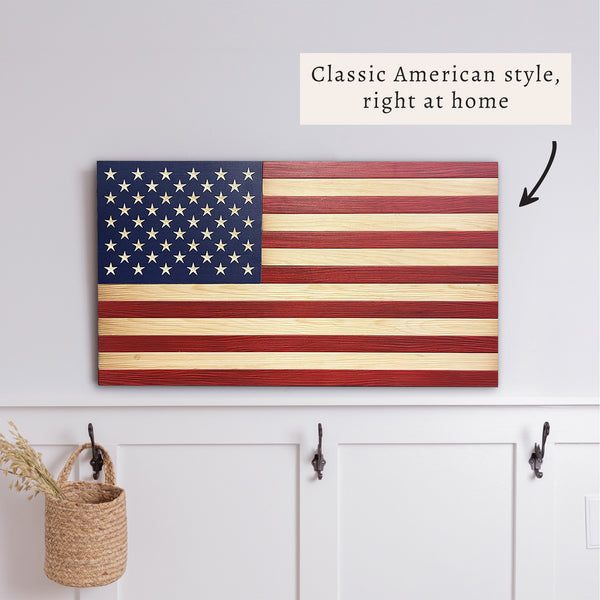 American Flag Natural and Red