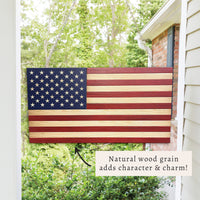 American Flag Natural and Red