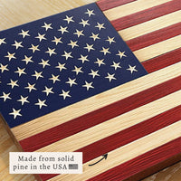 American Flag Natural and Red