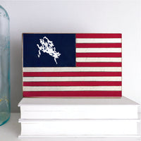 Lake Winnipesaukee Flag XL Block Sign