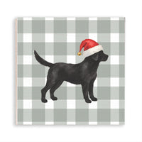 Black Lab Santa Hat Magnet