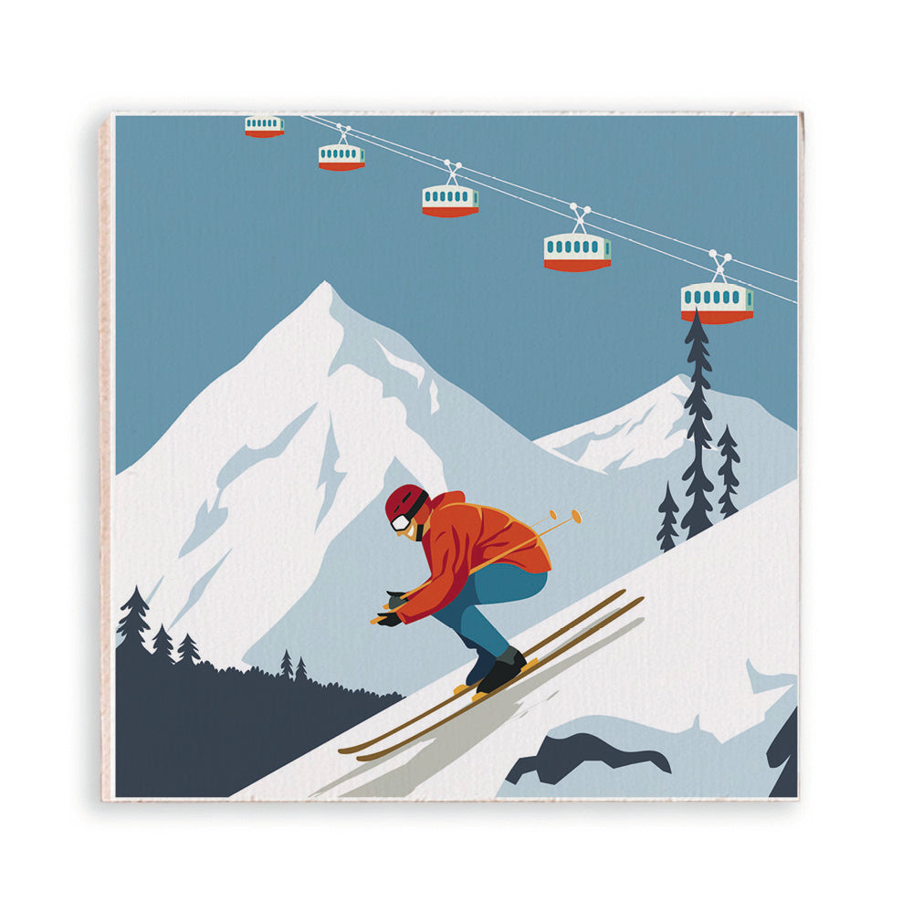 Bluebird Ski Day Magnet