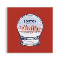 Red White and Blue Boston Snowglobe Magnet