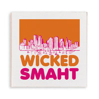Wicked Smart Boston Orange and Pink Magnet