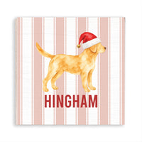 Yellow Lab Santa Hat Personalized Magnet