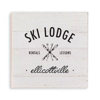 Ski Lodge Rentals Lessons Personalized Magnet