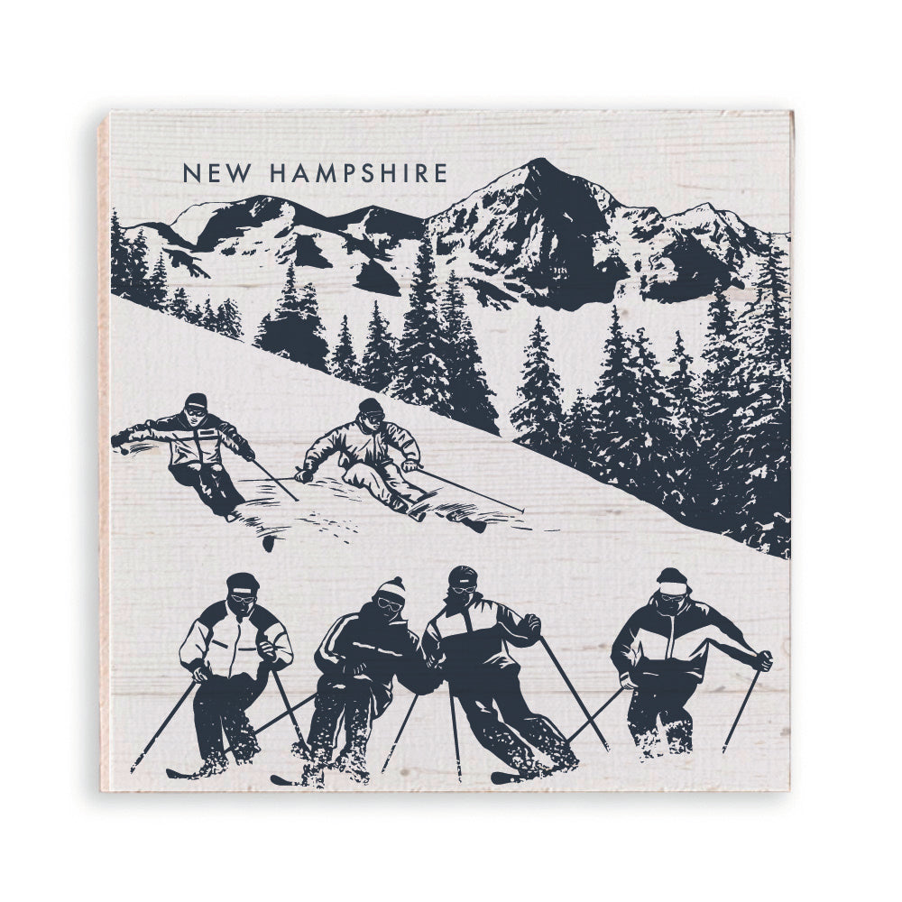 Retro Ski Run Personalized Magnet