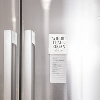 Where It All Began Black and White Heart Personalized Magnet