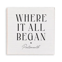 Where It All Began Black and White Heart Personalized Magnet
