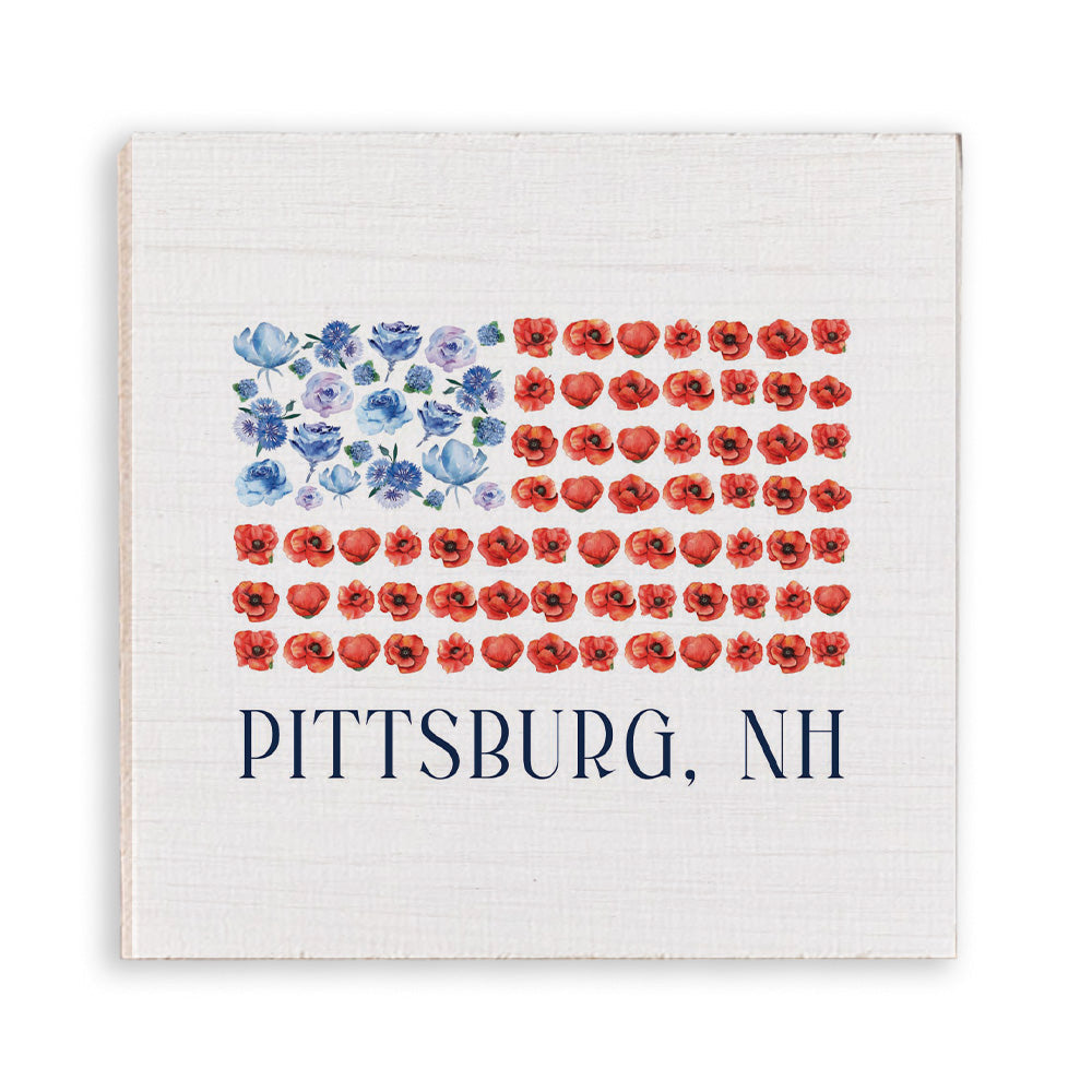 Watercolor American Poppy Flag Personalized Magnet