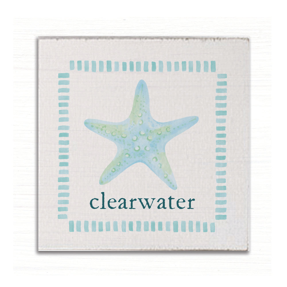 Seafoam Starfish Personalized Magnet