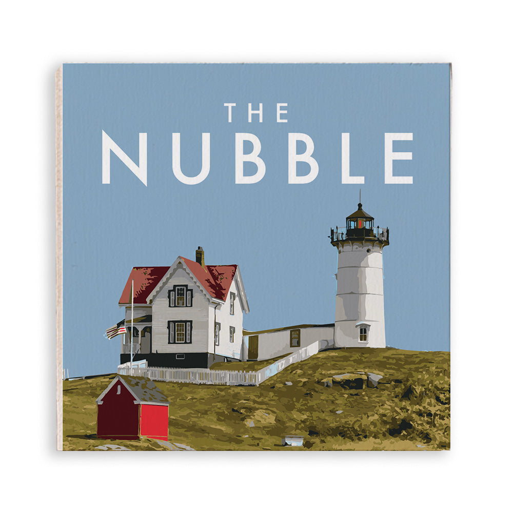 The Nubble Lighthouse Wooden Magnet