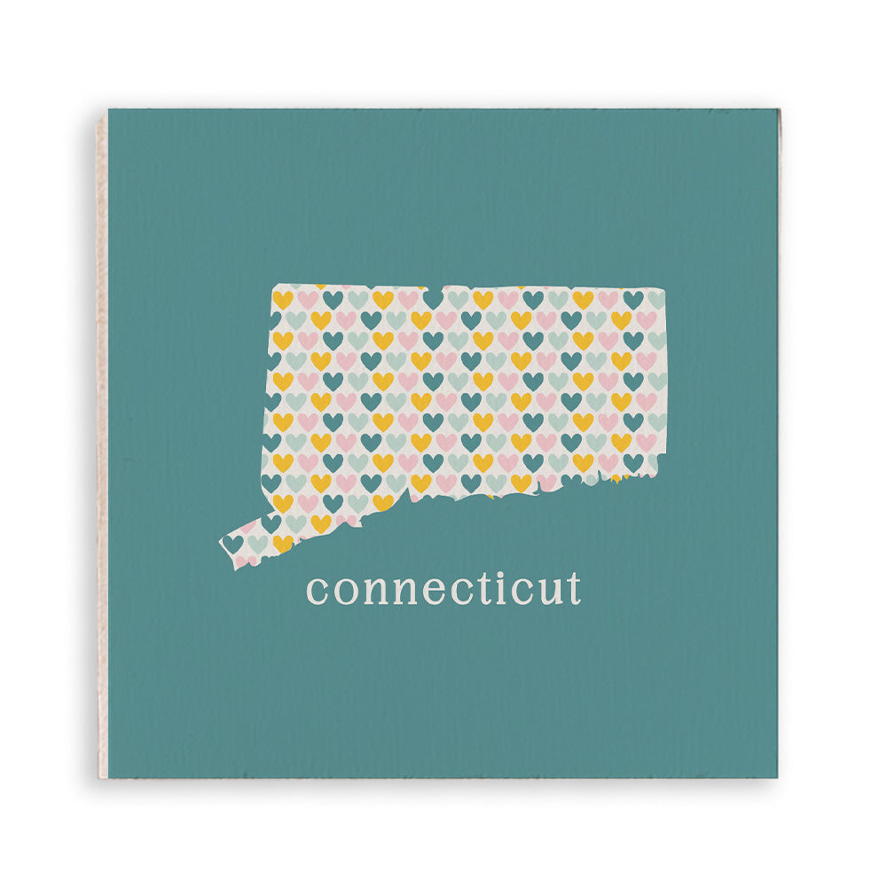 Connecticut Teal Hearts Magnet