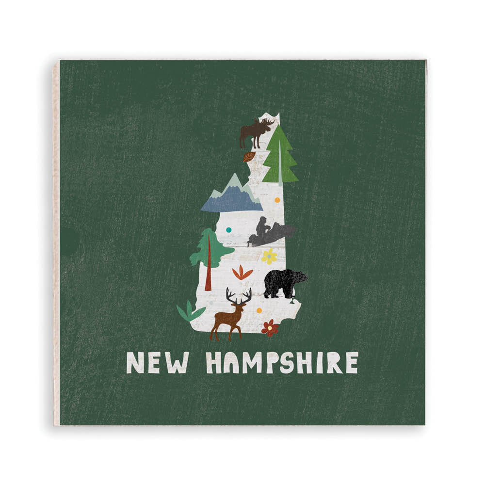 New Hampshire State Icons Magnet