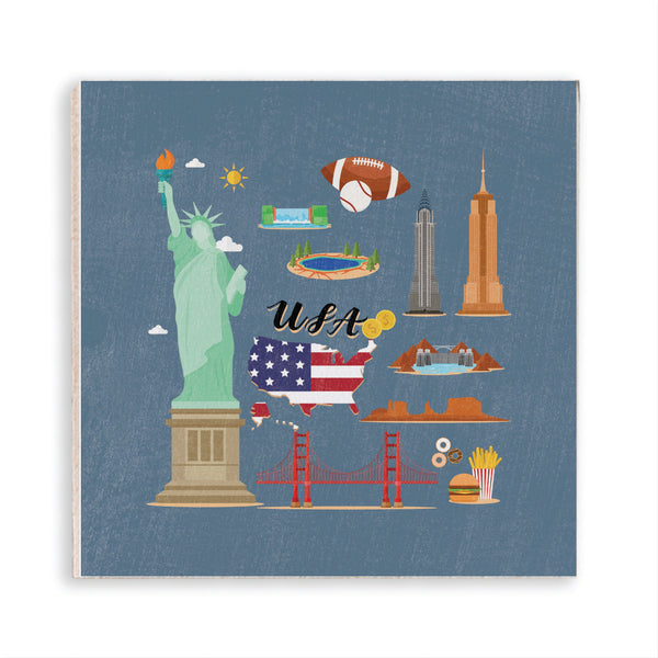 USA Famous Icons Magnet