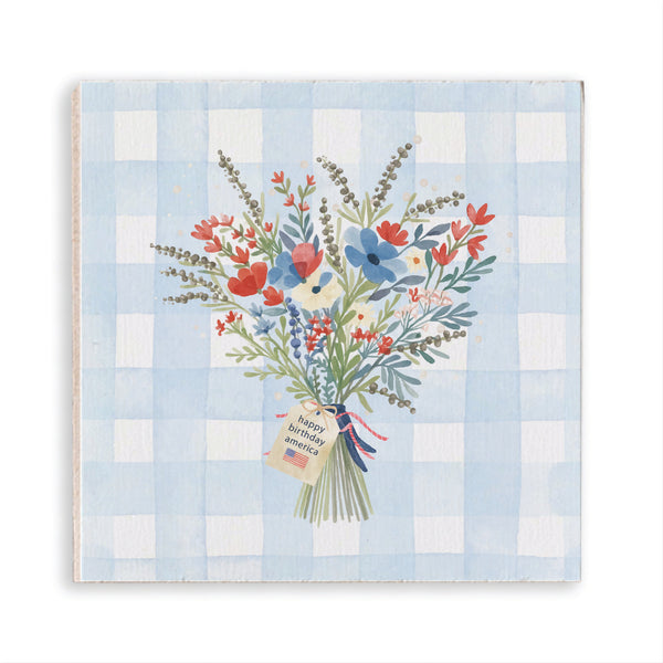 America 250 Flowers Magnet