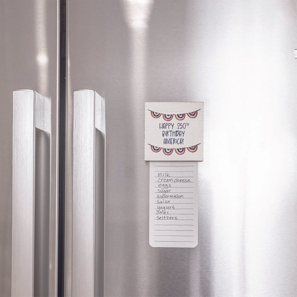 Happy 250th Birthday America Banner Magnet